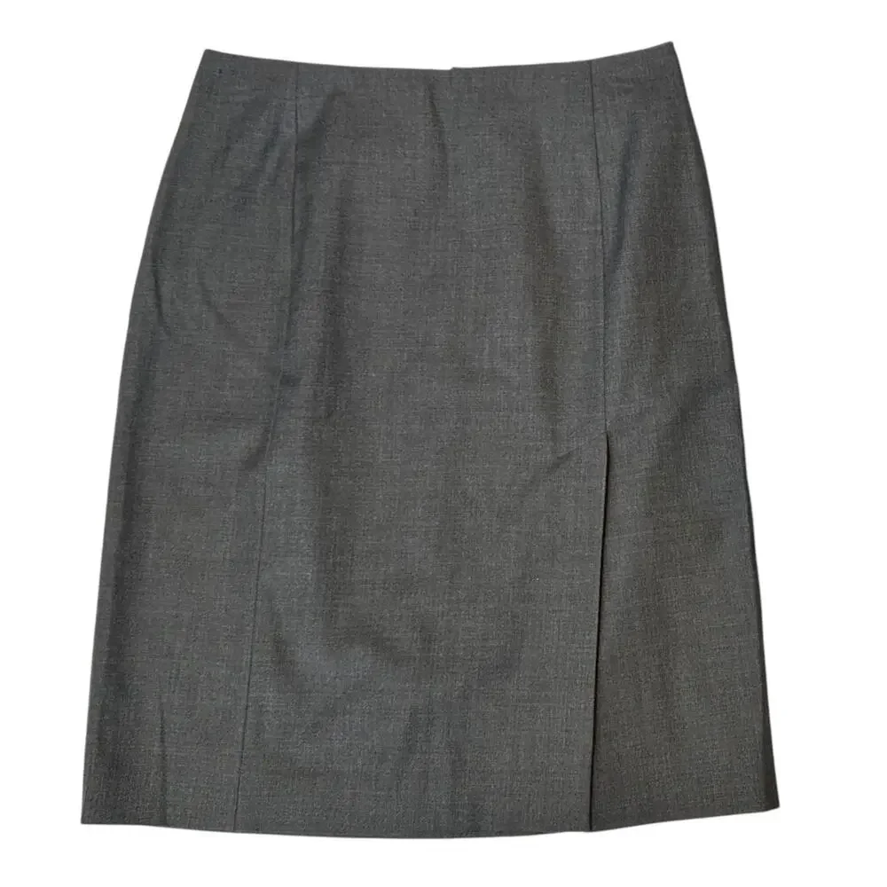 J. Crew Super 100's Pure Wool Skirt Gray Size 8
